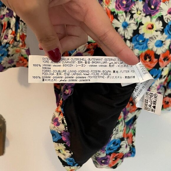 Blogger’s Favourite Zara Multicolored Floral Printed Mini Dress size XS - Picture 13 of 15